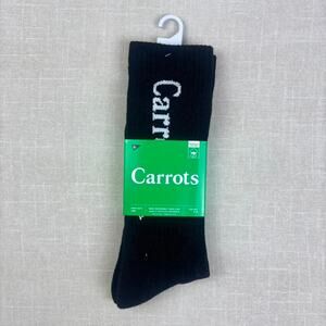 🥕 Carrots by Anwar Carrots Wordmark Crew Socks "Black"
